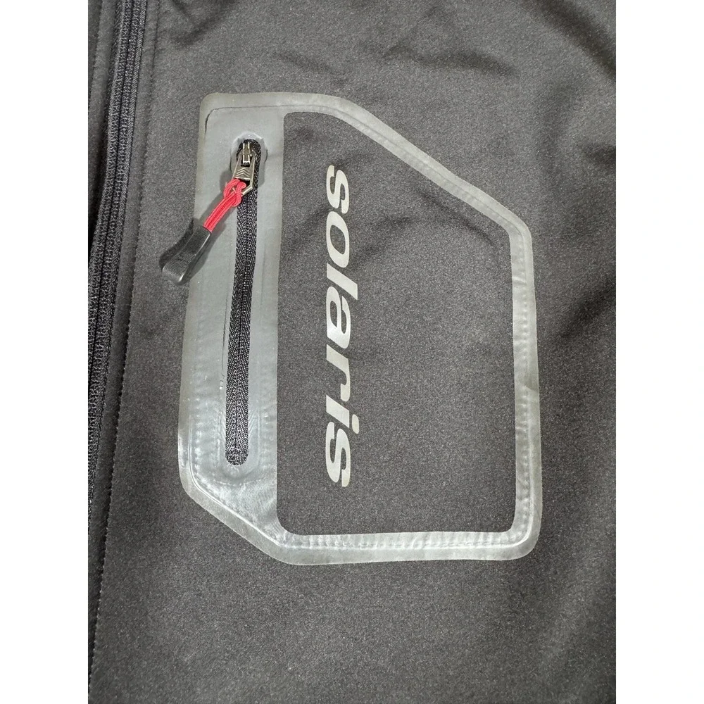 Solaris Vest Mens XL Black Softshell Full Zip Pockets Hiking Outdoor Windbreaker